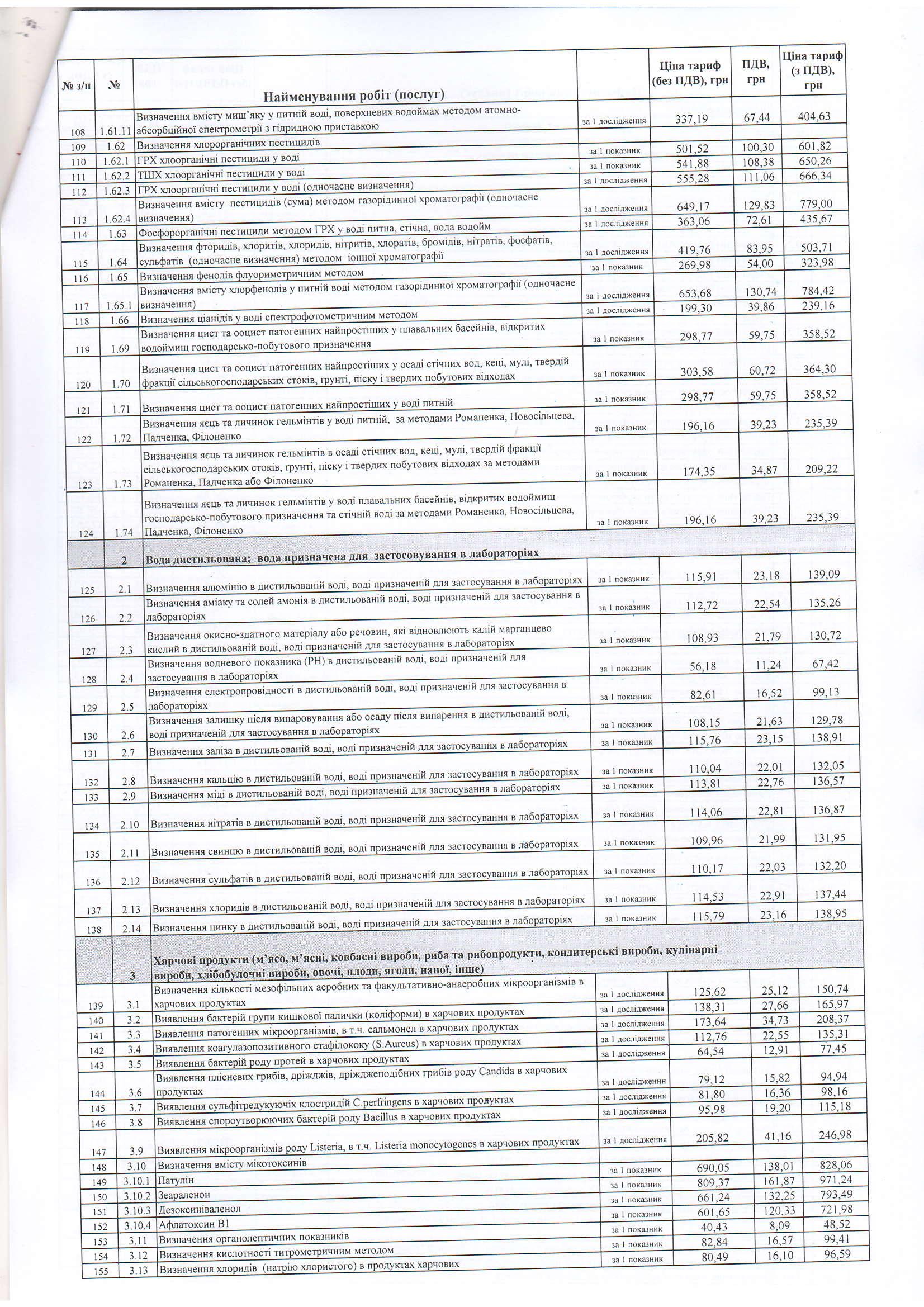 Прайскурант 2