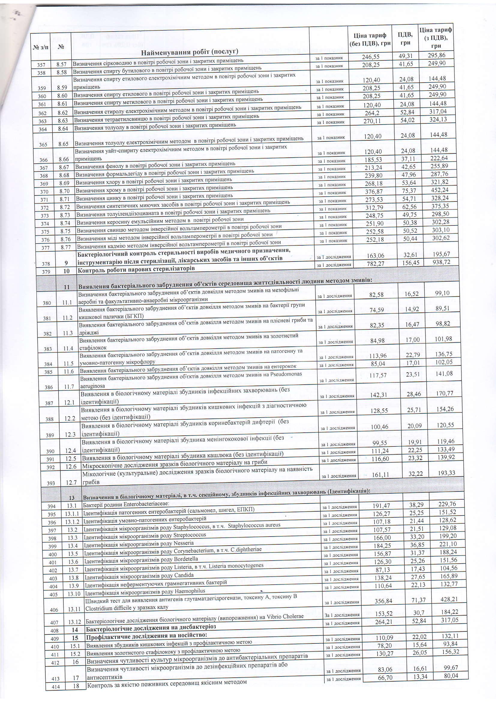 Прайскурант 7