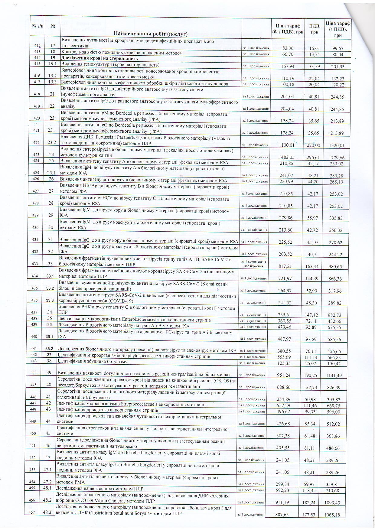 Прайскурант 8