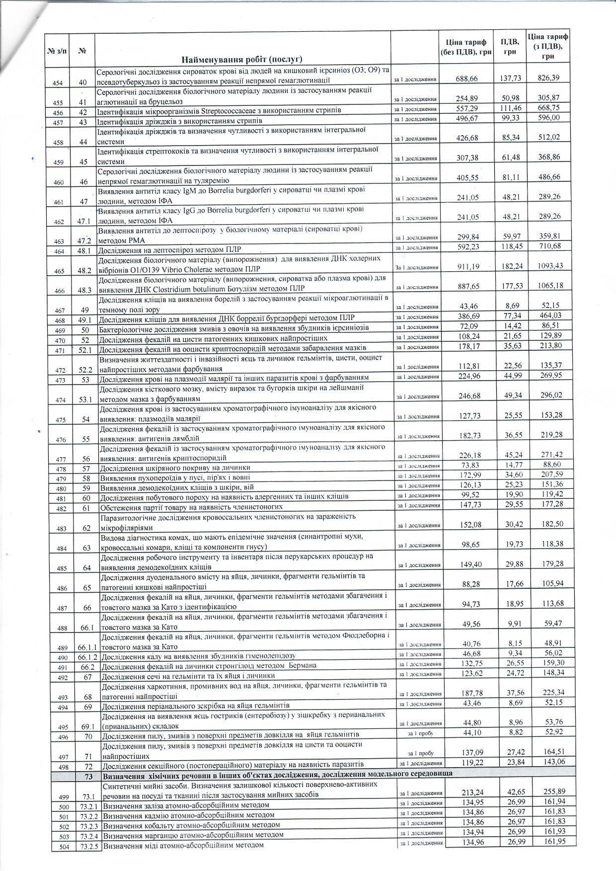 Прайскурант 9