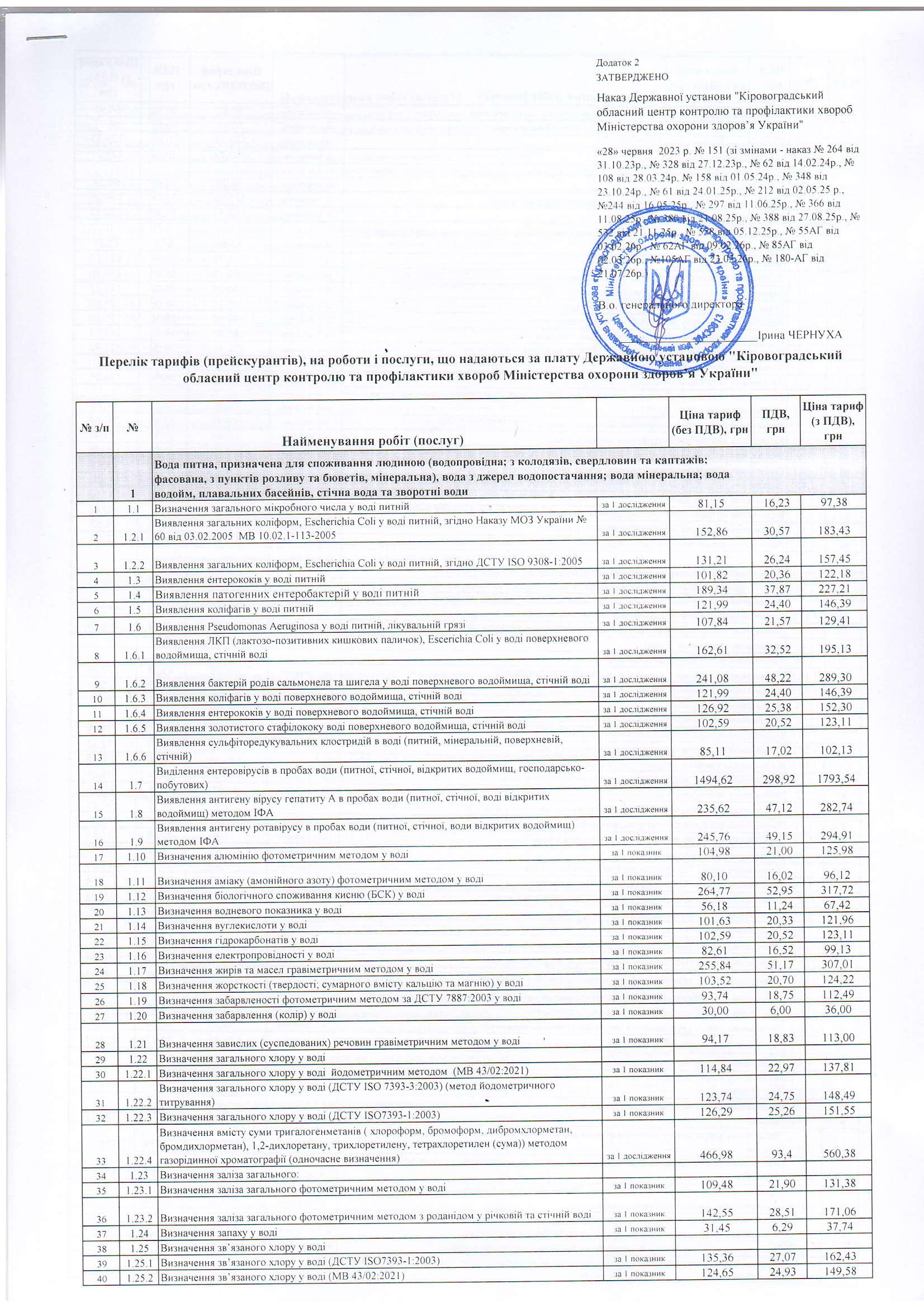 Прайскурант 1